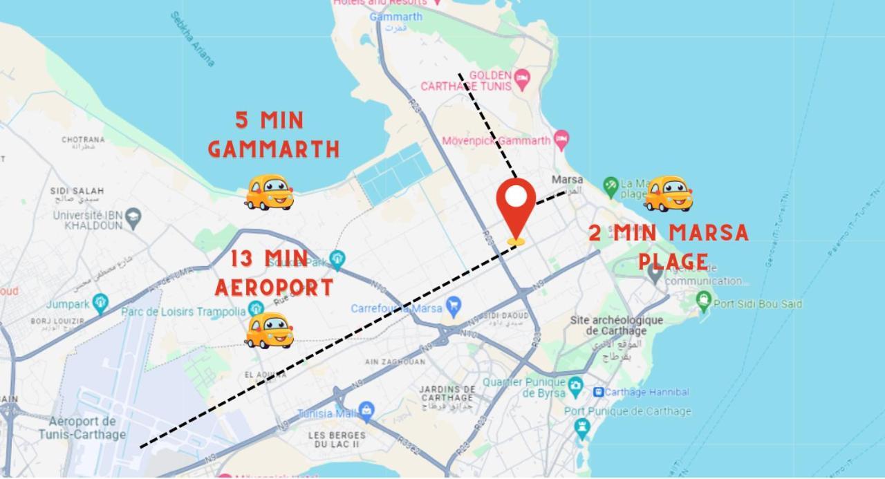 ! La Marsa, Le Bon Plan ! Apartment Ngoại thất bức ảnh